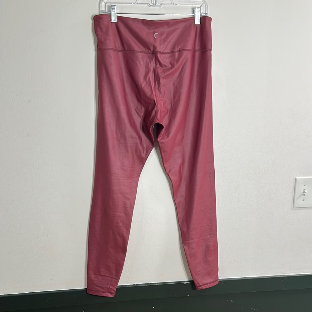 Zyia Red Metallic Light N Tight High Rise 7/8 - Picture 4 of 5